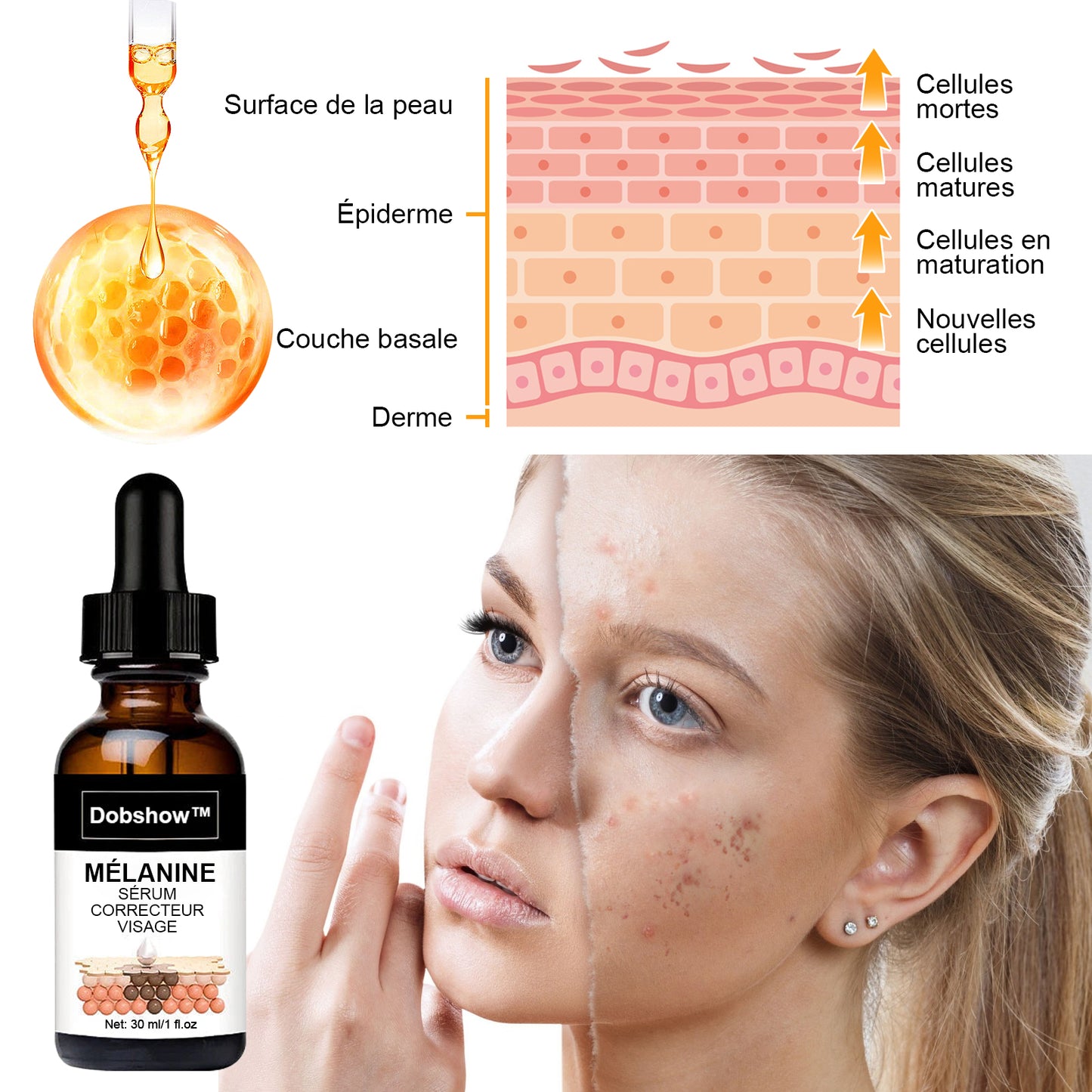 ✨Anti-taches rapide-Dobshow™ Melanin Correcting Facial Serum