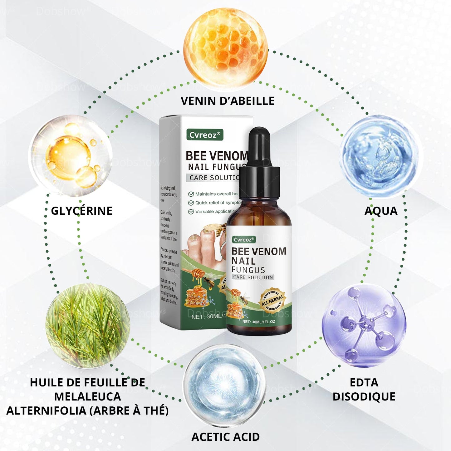 Cvreoz® Bee Venom Nail fungus care solution: Formule Naturelle pour les Ongles des Pieds et des Mains